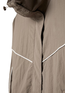 Chaqueta Cortavientos para Mujer, Color Sólido, Cuello Alto, Mangas Largas, Resistente al Viento, Cierre de Cremallera, Chaqueta Corta de Poliéster - Product Image 6