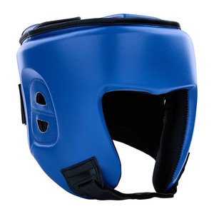 Open Face Boxing Headgear Custom Logo Lightweight MMA Sparring Helmet Synthetic Leather <b>Training</b> <b>Head</b> Martial Arts Equipment - Product Image 2