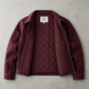 Blouson Bomber Unisexe en Toile de Coton Lavée Style Vintage Bourgogne, Vêtement de Travail Personnalisé, Étiquette Privée, Épais pour l'Hiver, Vente en Gros ODM OEM - Product Image 5
