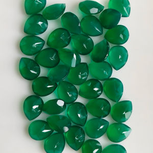 Ónix Verde Natural, Corte Pera de 10x8MM, Gema Suelta de la Mejor Calidad para Joyería, Gemas de Red Mountain - Product Image 3