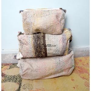 New Design Cotton Kantha Tassel Cosmetic Organizer Case Large for Bag Patchwork Pouch Gifts for Her Wedding Return Gift - Product Image 1
