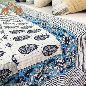 Handmade Modern Design Cotton Bedding Set Quilted Kantha <b>Bedcover</b> with Print Pattern Washable Quilted <b>Bedcover</b> - Product Image 5