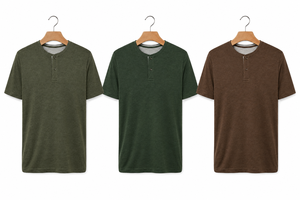 เสื้อยืดเฮนลีย์พิมพ์ลายดิจิทัลผ้าฝ้าย 100% น้ำหนัก 180 GSM สำหรับผู้ชาย แขนสั้น กระดุม 3 เม็ด ระบายอากาศได้ดี สวมใส่สบาย ทรงปกติ - Product Image 4