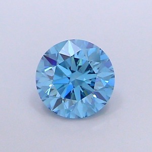 Diamant CVD cultivé en laboratoire, forme ronde, bleu vif fantaisie, clarté SI1, polissage excellent, pierre précieuse brute brillante. - Product Image 1