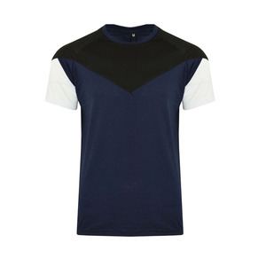 Conjunto deportivo de camiseta y pantalones cortos para hombre Ekin Impex, con bloques de color, tejido de punto de secado rápido, ropa informal de verano, cuello redondo. - Product Image 3