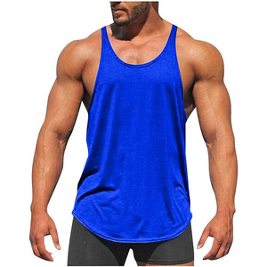 Débardeur de sport respirant en polyester personnalisé 275 GSM à col ras du cou pour homme – Fournisseur de vêtements de fitness sans manches - Product Image 3