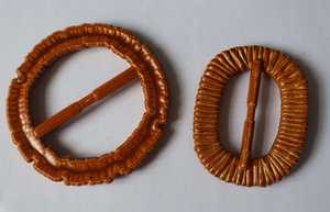 Nouvelle ceinture élastique tressée en paille PP couleur bonbon style bohème avec boucle ronde en résine, ornement vintage, large ceinture de taille pour femme - Product Image 3