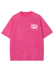 T-shirt en coton surdimensionné imprimé avec logo personnalisé, col rond, manches courtes, impression en relief, jersey respirant, haut tricoté pour homme - Product Image 3