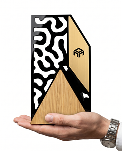 Elegant Acrylic Wood Customized <b>Engraving</b> Durable & Recyclable Achievement <b>Trophy</b> Award for Excellence Outstanding Performance - Product Image 3