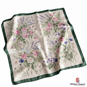 Élégant foulard carré pour femme en tissu doux et léger, accessoires de mode, faible MOQ, fabricant OEM ODM, fournisseur en gros - Product Image 1