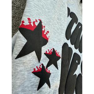 Custom Logo 100% Cotton Oversized Men's Hoodie Heavy Weight Zipper Drop Shoulder Acid Wash Hoodie with Zipper - Product Image 5