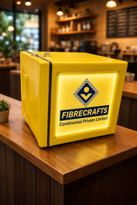 Boîte de rangement en fibre de verre FIBRECRAFTS 2026, blanche, carrée, industrielle, 90 LITRES, MODÈLE D, ouverture par le haut avec LED, pour la fabrication - Product Image 3