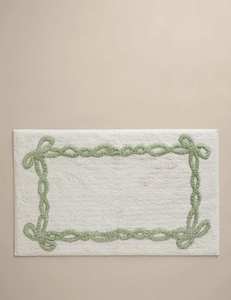 Tapis de bain rectangulaires en coton 100% tuftés |   Tapis de style européen écologiques fabriqués à la machine, doux, absorbants, avec support en silicone - Product Image 5