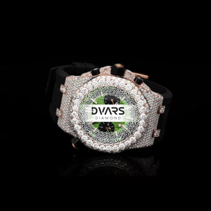 Reloj de Pulsera Automático de Lujo, Cristal de Zafiro, Diamante Moissanite Color D VVS1, Acero Inoxidable, Automático, Resistente al Agua - Product Image 4