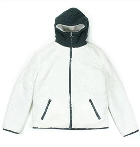 Manteau d'hiver en polaire Sherpa à fermeture éclair, couleur unie, coupe ample, manches longues, style streetwear, en laine - Product Image 5