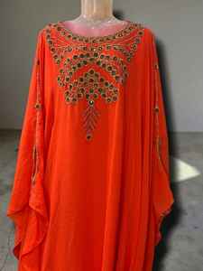 ชุดเดรสคาฟตันแบบเรียบง่ายประดับลูกปัด แขนยาว ยาวถึงพื้น ราคาถูก สำหรับงานปาร์ตี้ งานเทศกาลรอมฎอน ขายส่งจากดูไบ อาบายะ อีด 2026 - Product Image 4