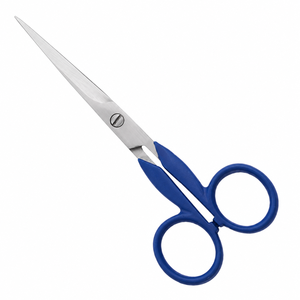 Ciseaux de coiffure en acier inoxydable, ciseaux de barbier avec manche bleu pour coiffeur - Product Image 4