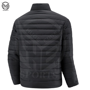 Chaqueta de Invierno con Capucha 100% Poliéster, Cierre de Cremallera, Tela Brillante con Burbujas, Secado Rápido, Resistente al Viento, Transpirable, Personalizada para Hombre - Product Image 5