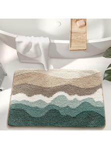 Alfombra de Baño Antideslizante de Felpa con Diseño de Olas del Océano, Moderna, Clásica y Personalizada, Gran Venta - Product Image 2
