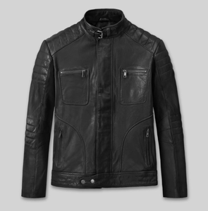Veste en cuir sur mesure de qualité supérieure au design distinctif, veste en cuir de couleur unie sur mesure pour hommes, le cuir de qualité supérieure pour les cadres - Product Image 2