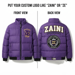 Premium 320 GSM 100% Polyester Purple Quilted Puffer <b>Jacket</b> Hooded Windproof Waterproof Camouflage Pattern <b>Men's</b> Winter Apparel - Product Image 1