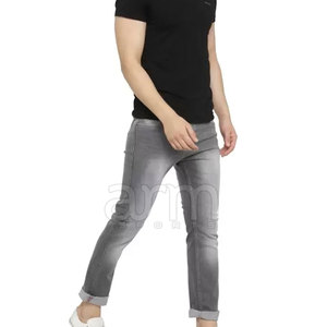 Pantalones Vaqueros Personalizados de Diseño Sencillo para Hombre, Venta Caliente, Corte Ajustado, Hechos a Medida - Product Image 5