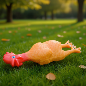 Jouet couineur pour animaux de compagnie en latex en forme de poulet de 23 cm avec son - Product Image 3