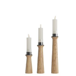 <b>Candle</b> Holder or Pine Wood <b>Candle</b> <b>stick</b> set of 3 <b>candle</b> stand for decorative wedding party - Product Image 3