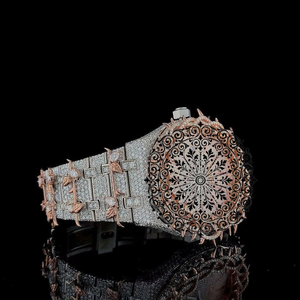 Luxury Unisex Quartz Movement Gold Watch Case 42mm Sapphire <b>Crystal</b> Analog Dial Chronograph Diver Vintage Style 3BAR <b>Water</b> - Product Image 1