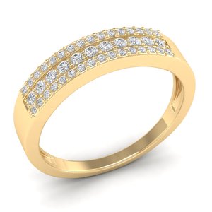 REYES 925 Sterling Silver Round Brilliant Cut 0.27CT Moissanite Diamond Wedding Rings Women Fine Jewelry Anniversary Gifts - Product Image 2