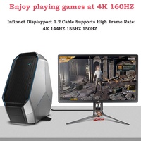 Câble vidéo DP vers DP plaqué or OEM, vente chaude, prend en charge 4K 160Hz, compatible avec plus de modèles.