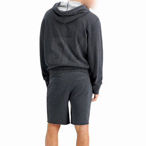 Ensemble de sweats à capuche en molleton French Terry pour hommes, vêtements streetwear, design de logo personnalisé, vente en gros - Product Image 4