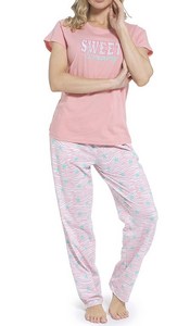 Conjunto de Pijama de Jersey para Mujer, Manga Corta y Pantalón Largo - Product Image 3