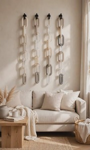 Cadena Decorativa de Resina Hecha a Mano para Pared, Diseño de Eslabones para Decoración Artística del Hogar, Componentes de Cadena Decorativos de Moda - Product Image 5