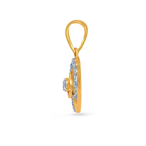 Colgante de Diamante en Oro Sólido de 14K, Corte Brillante Redondo, Diamante Cultivado en Laboratorio, Estilo Romántico, Joyería para Mujer - Product Image 3