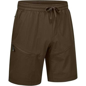 Shorts décontractés pour hommes à séchage rapide avec cordon de serrage et poches, couleur unie, en polyester tissé, taille mi-haute, longueur courte, nouveau design - Product Image 3
