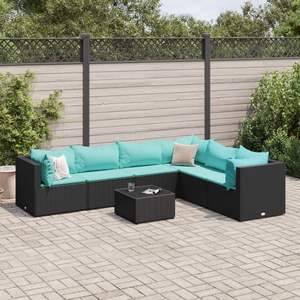 Conjunto de Muebles de Jardín Negros para Patio, Colección de Muebles de Exterior - Product Image 1