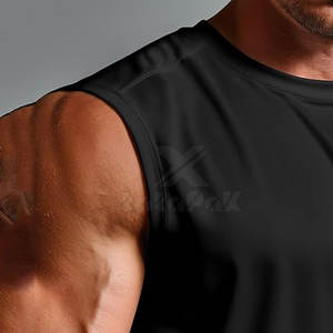 Camiseta Deportiva Personalizada para Hombre, Transpirable, 100% Algodón, Secado Rápido, Ropa de Gimnasio de Alta Calidad - Product Image 4
