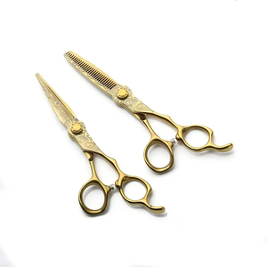 Ciseaux de coiffure professionnels dorés, ciseaux de coupe manuels pour salons de beauté - Product Image 6