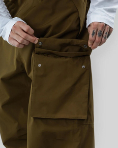 Men Waterproof <b>Cargo</b> <b>Pants</b> Olive <b>Green</b> Loose Fit Elastic Waist Snowboard Streetwear Style - Product Image 6