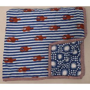 Couette réversible en coton pour bébé, couverture florale pour tout-petit, literie bohème faite à la main pour la chambre d'enfant, cadeau de naissance - Product Image 2