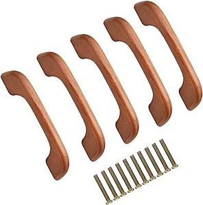 Ensemble de poignées de meubles en bois, design moderne rond, faites à la main, légères, décoration d'armoires de cuisine, durables, utilisation intérieure/extérieure - Product Image 4