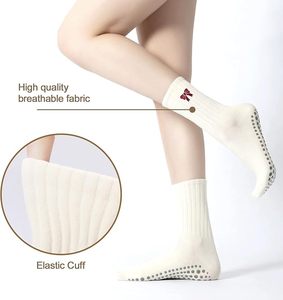 Pilates <b>Socks</b> With <b>Grips</b> for Women Cute Non Slip Crew Gripper Yoga <b>Sock</b>-Grippy Sticky for Hospital/Dance Barre/Workout - Product Image 5