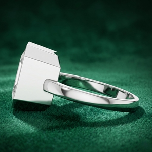 Anillo de Compromiso con Diamante Cultivado en Laboratorio con Corte Esmeralda, Certificado por IGI, Engastado en Bisel, Oro de 9K, 10K, 14K, 18K, Chapado en Rodio, Solitario de Lujo para - Product Image 2