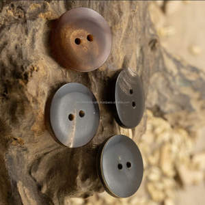 <b>Black</b> Customized Stock 4 Hole Real <b>Button</b> Buffalo Blank Buffalo Horn <b>Button</b> - Product Image 4