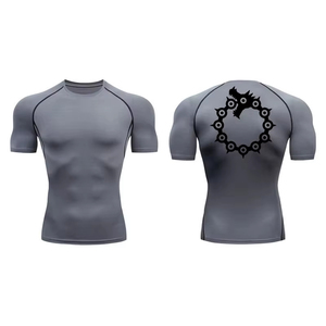 Stylish Graphic Compression Shirts for Men <b>Athletic</b> Quick Dry T shirts Tees Gym Workout Professional Grappling for Water Sports - Product Image 4