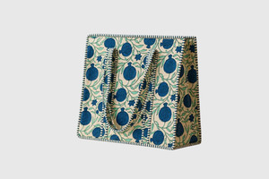 Sac fourre-tout bohème en toile avec motif brodé grenade, ouverture supérieure, idéal pour le shopping toutes saisons - Product Image 4