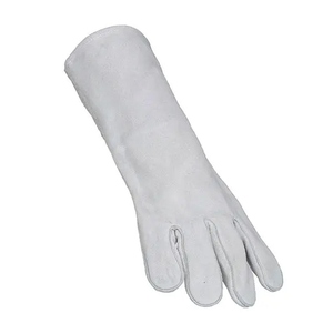 Gants en cuir de vachette pleine fleur de haute qualité, robustes, avec doublure en coton, protection industrielle des mains pour la construction et le barbecue - Product Image 2