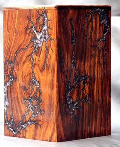 Urne funéraire carrée en bois Antique Creations pour cendres humaines, design Art Déco, écologique, faite à la main, options mariage et Pâques - Product Image 2