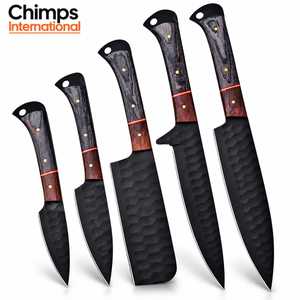 Juego de Cuchillos de Cocina Hechos a Mano de 5 Piezas, Hojas de Acero Inoxidable, Mangos de Resina de Nogal y Madera Pakka, Duraderos y Afilados |   Wazirabad - Product Image 6